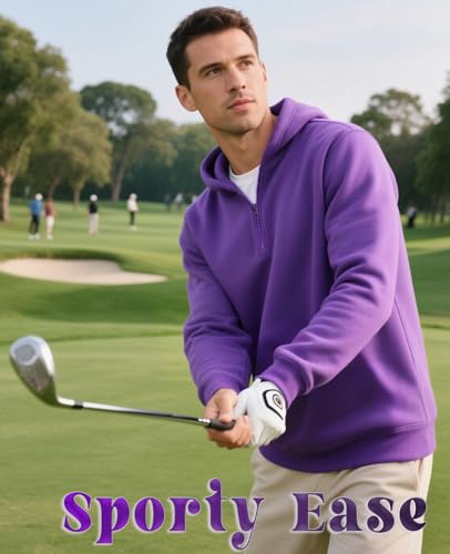 Men's Hoodie Quarter Zip Pullover Sweatshirts Fleece Hoodies Casual Long Sleeve Athletic Hooded Sweat Shirt for Men2