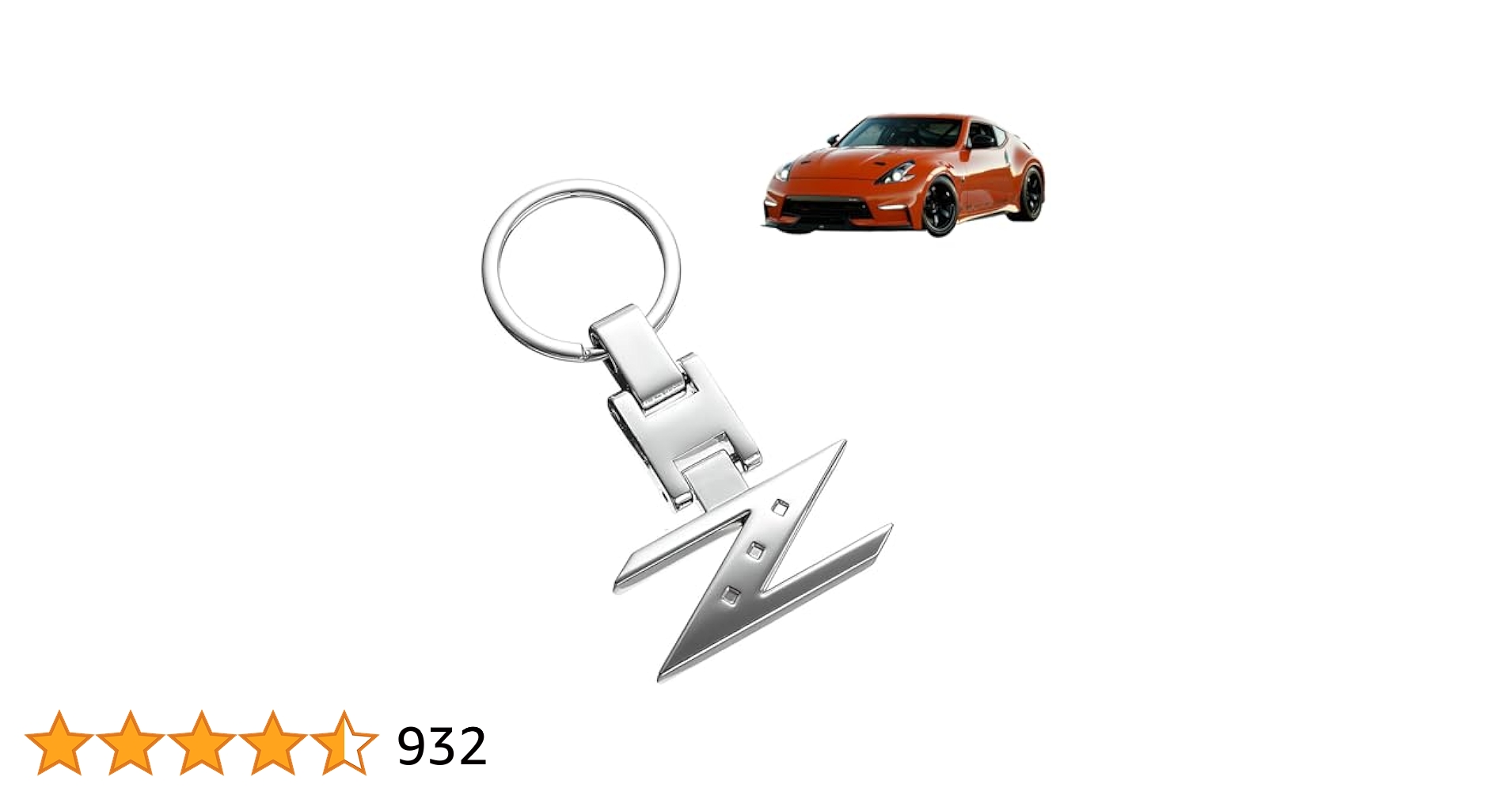 Amazon | iJDMTOYクロム仕上げLetter Zキーチェーンリングfor