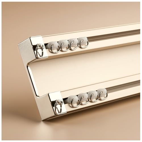 Rails de rideaux robustes à double rangée en aluminium pour un salon élégant
