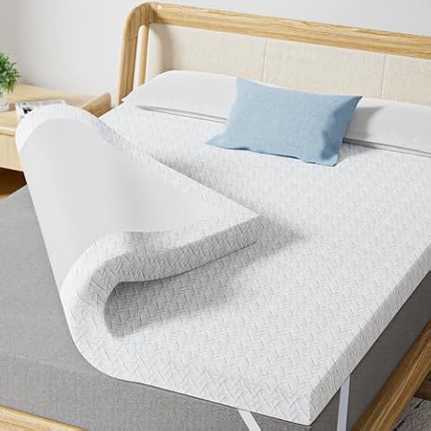 4 Inch Twin Mattress Topper - Cool Gel Memory Foam Mattress Topper with Cover, Hard Mattress Topper for Back Relax CertiPUR-US Certified