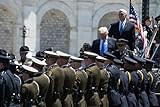 History Galore 4"x6" Gallery Poster, Trump pays tribute to fallen police officers on May 15, 2017, Peace Officers Memorial Day.