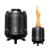 Onlyfire Mini Fire Pit with Unique Flame, Portable Outdoor FirePit with Carrying Bag for Camping Tailgating Patio Backyard Bonfire, Smokeless Fireplace Wood/Pellet Burning, Black Short FP055