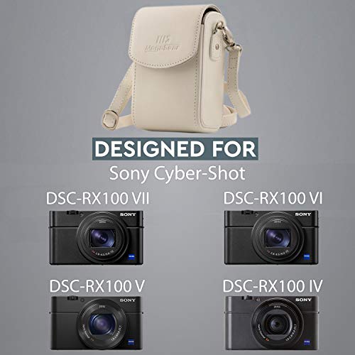 Funda de cuero para cámara MegaGear MG1559 blanca miniatura 5