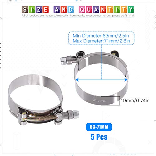 Glarks - Fascette stringitubo a T in acciaio INOX