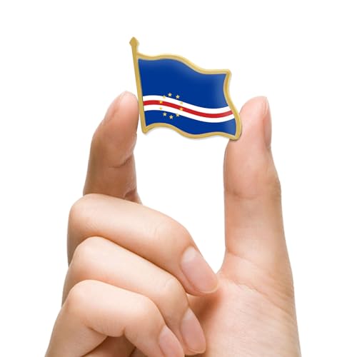 Image of 12 /24 /50 /100Pcs Cape Verde Flag Lapel Pins Bulk - Metal Republic of Cape Verde National Lapel Pin