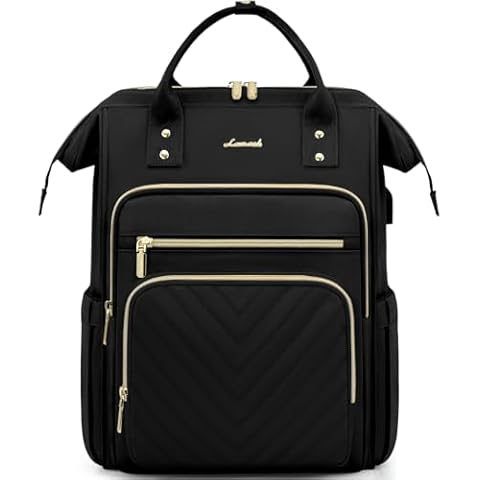 LOVEVOOK Women's Laptop Backpack with USB Port Cover