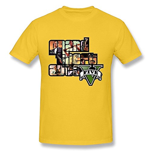 maikeer Men's GTA 5 Grand Theft Auto V O-neck T-shirt