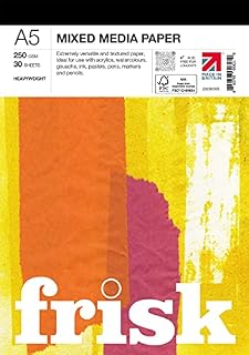 Frisk 23250005 Mixed Media Paper Pad A5, White
