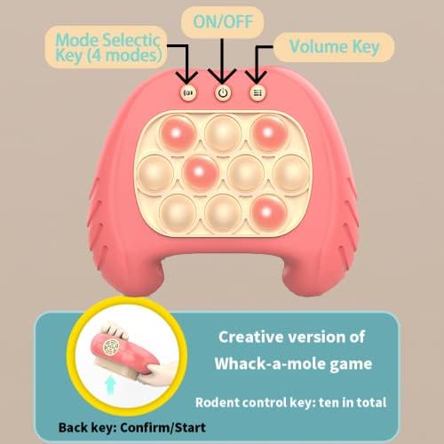 Pop Light Up Game Fidget Toys for Kids 8-12, Handheld Game for Kids 6-12, Birthday Gifts for 6 7 8 9 10 11 12 Year Old Boys Girls Teens, Sensory Toys for Autistic Children (Pink) 4 41RUPMDL9VL. AC