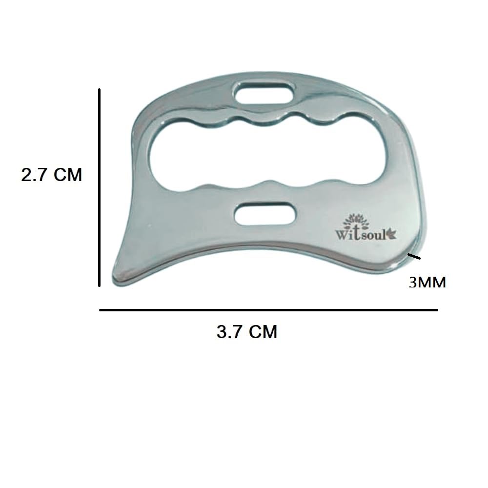 Witsoul Gua Sha sha, gua sha facial tools, stainless steel guasha tool for facial and body spa accuppressure treateem Witsoul Gua Sha sha, gua sha facial tools, stainless steel guasha tool for facial and body spa accuppressure treateem