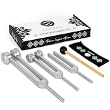 Tuning Forks for Healing Set (128Hz, 256Hz, 512Hz) — Essential Yoga and Meditation Accessories & Sound Therapy Devices