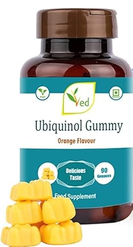 Ved Ubiquinol Gummy | Forma activa coq10 | Alta absorción / bioactividad mejorada | Esencial para la salud del corazón y la producción de energía celular | 150 mg, 90 gomoso Cover