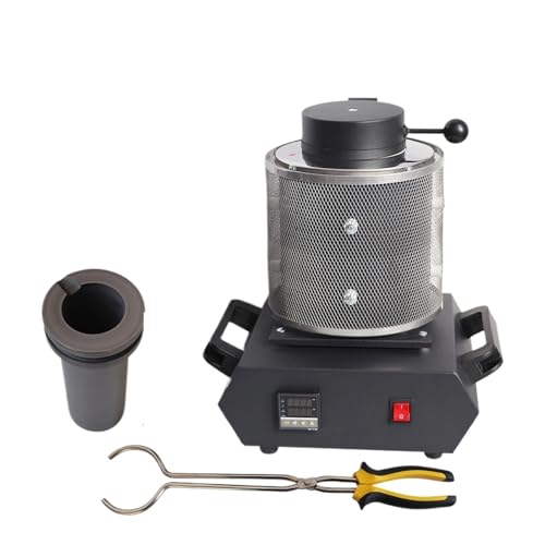 Horno Eléctrico De Fusión De Joyas De 1 Kg, 2 Kg Y 3 Kg, 1600 W, For Aluminio, Cobre, Oro, Plomo Y Plata. Horno De Inducción. Fundicion Rapida Eficiente(Black 3KG)