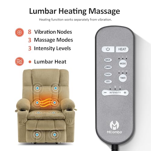Image of MCombo Large Dual Motor Power Lift Recliner Chair for Elderly 7896