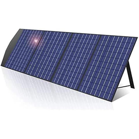 ITEHTEN 100W Solar Panel Folding Bag Dual USB+DC Output Solar Charger Portable Solar Charging Device Outdoor Portable Power Supply Bag Solar System for Outdoor, Garden, Balcony, Caravan, Camping Cover
