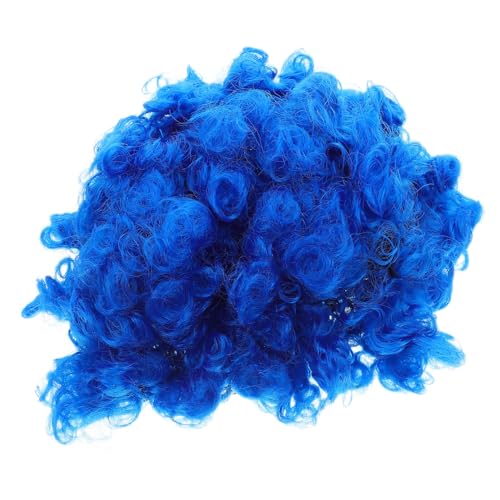 Perruque bouclée bleue haute densité : l'atout volume pour vos cosplays d'Halloween