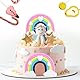 Regenbogen Tortendeko Geburtstag, Torte Deko Regenbogen für Kinders, Weicher Keramik Kuchen Topper, Tortendekoration Cupcakes für Mädchen Jungen Birthday Party Rainbow Decorations