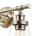 GLOBE Electric 51381 Parker Vanity Light, 3 Bath Set, Brass