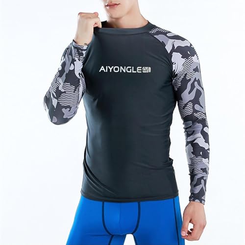 Camiseta de natación para hombre Vseutiac cómoda de secado rápido para surf y protección en la playa miniatura 2