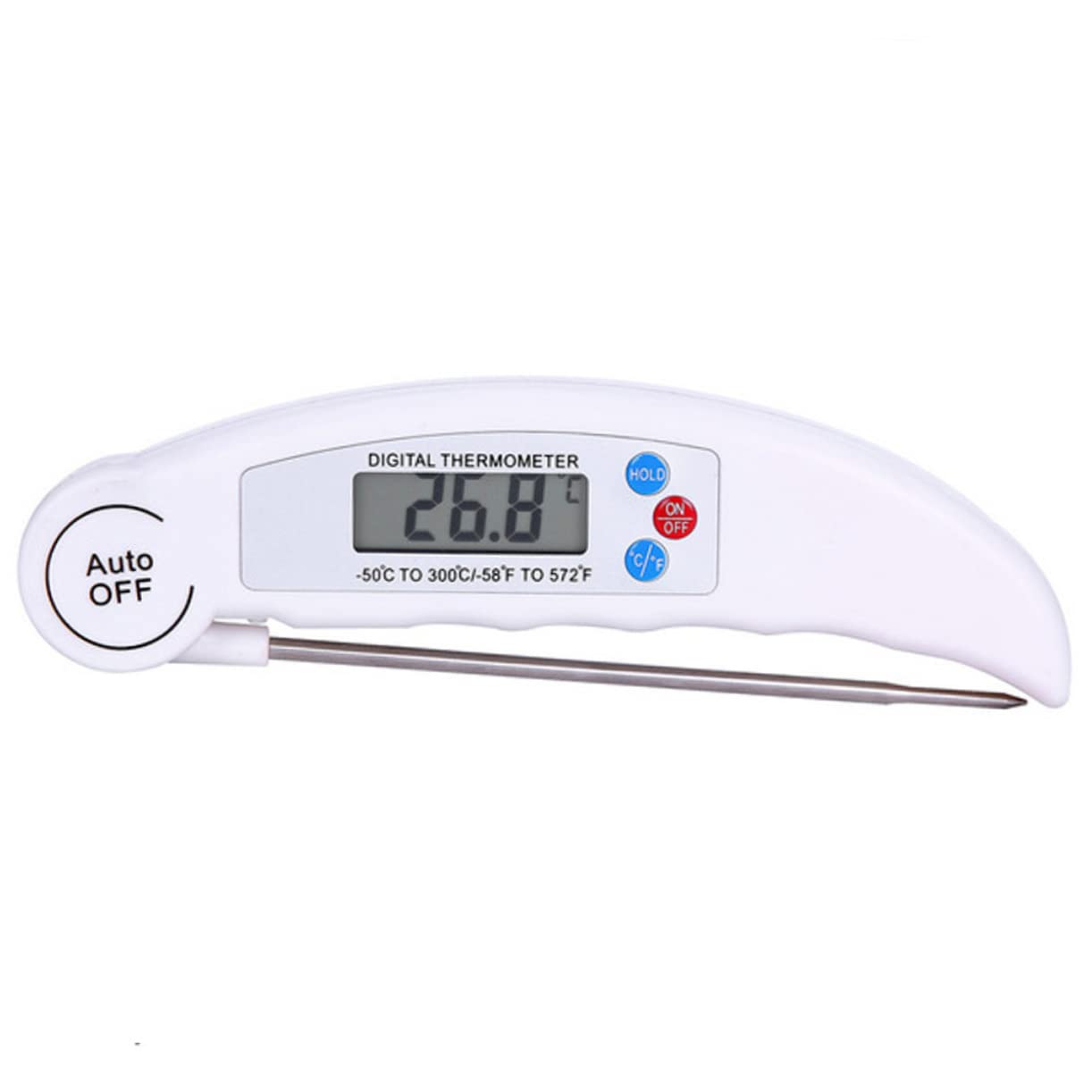 OUNONA Digital Meat Thermometer Cooking Probe for BBQ Kitchen Thermometer for Grilling Instant Read Food Thermometer for Frying and Baking
