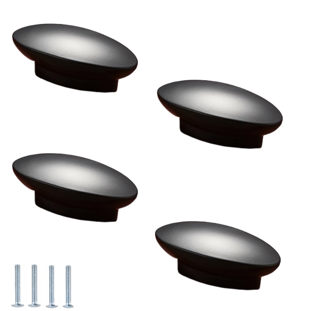 NLQCSXWEP Zinc Alloy Cabinet Bow Handle, Zinc Alloy Cabinet Drawer Furniture Door Handles Black Pack of 4(6611-32mm)