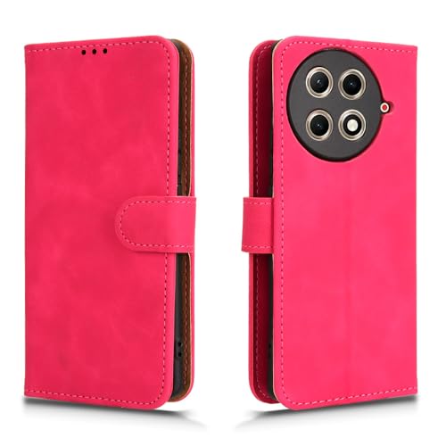 Housse Tecno Camon 30S pour éviter les rayures d'écran avec rabat cuir rose