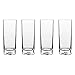 Luigi Bormioli On The Rocks Highball Glasses, Set of 4-15 Oz. Thick Base Drink Tumblers with Optical Rock-Like Bottom - Lead-Free SON.hyx Crystal, Dishwasher Safe, Made in Italy, Elegant Barware