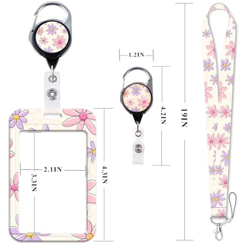 Bkbkaak 1422111229 Floral Lanyard For Id Badge Holder thumb #3