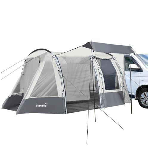 ✔ COMODO VORZELT: grazie alla tecnologia Skandika Air-Rise, la tenda da campeggio per autobus Skandika Aarhus Air Protect offre un facile montaggio e smontaggio per un maggiore spazio abitativo in campeggio o durante le gite giornaliere.