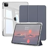 Porte-stylo intégré : l'étui pour iPad Pro 11 pouces dispose d'un porte-stylo intégré sur le côté droit et d'une fonction de charge sans fil qui permet au stylo d'être facilement chargé et rangé.