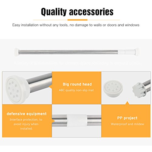 KINLO douchegordijnstang uit 1 stuk, 5080 cm, multifunctioneel