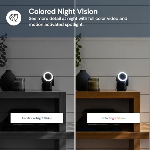 Image of Luna 2K Indoor Cameras for Home Security, 2.4GHz & 5GHz WiFi, 360-Degree Pan-Tilt, Built-in Spotlight, Human Auto Tracking, Siren, Pet /Dog /Baby Camera with Phone app, Black (2026 Upgrade Version)