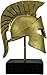 Leonidas Helmet King Spartan Hero Alabaster Sculpture with Bronze Effect Small