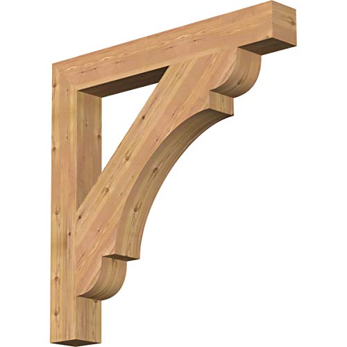 Ekena Millwork BKT06X44X44OLY05SWR Olympic Block Smooth Bracket, Western Red Cedar