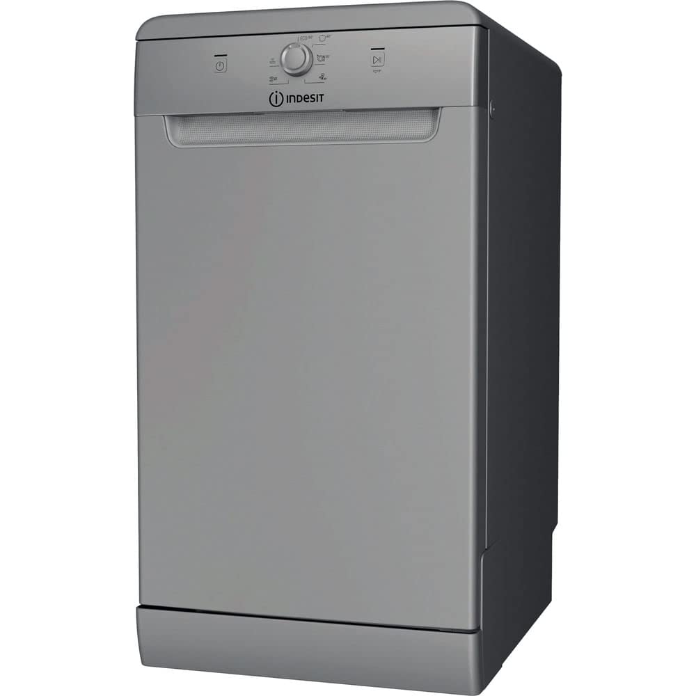 Indesit DSFE 1B10 S lavavajilla Independiente 10 cubiertos A+ - Lavavajillas (Independiente, Plata, Estrecho (45 cm), Plata, Botones, Giratorio, 1,​3 m)