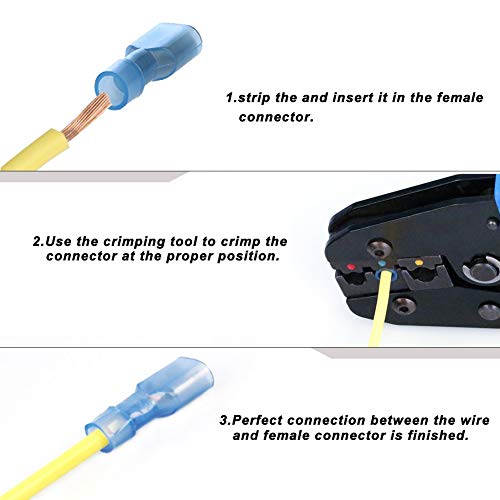 Airic 10104210001-30 Blue Female Spade Connector 16-14 Awg thumb #4