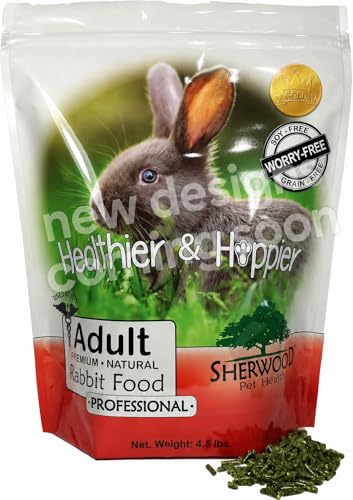 Sherwood Pet Health Adult Rabbit Food Professional (Alfalfa) 4.5 lbs, Grain and Soy-Free for Better Digestion Sherwood Pet Health Adult Rabbit Food Professional (Alfalfa) 4.5 lbs, Grain and Soy-Free for Better Digestion