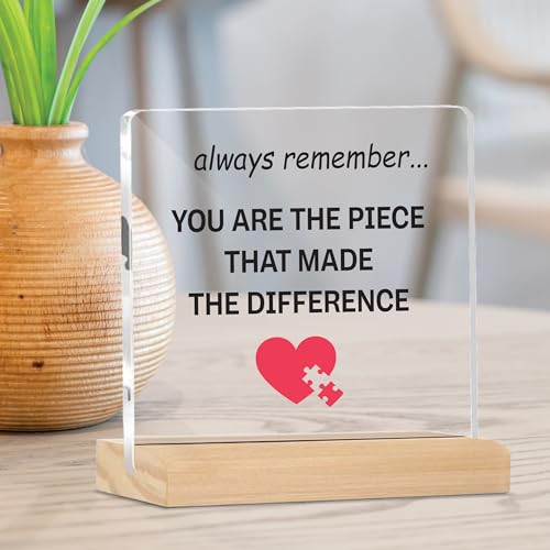 Image of Giftplease Mentor Plaque with Wooden Stand Personalized Gift for Mentor, Coach, Teacher, Appreciation Keepsake, Clear Desk Decor, Inspirational Thank You Gift, Office Table Display MP 78