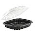 ANCHOR PACKAGING 4669911 CB9911B 9 Xx 9 1-Cmpt Hinged Base Clear Lid, Black, Case of 100