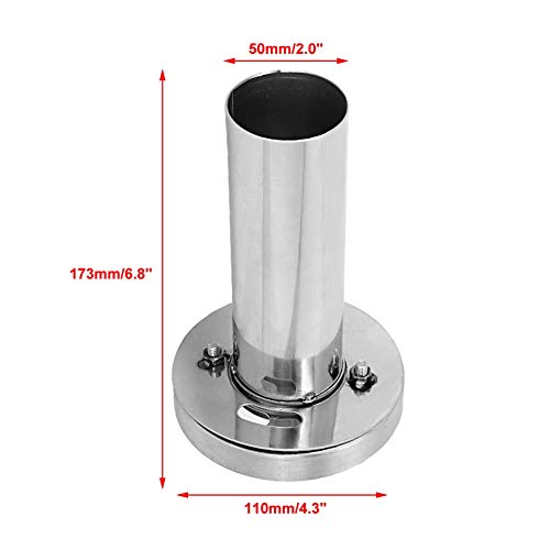 Car Exhaust Silencer, 3.5in/4in/4.5in Removable Stainless Steel Car Round Exhaust Muffler Tip, Adjustable Inner Silence (4.5in) by Aramox - Image 2