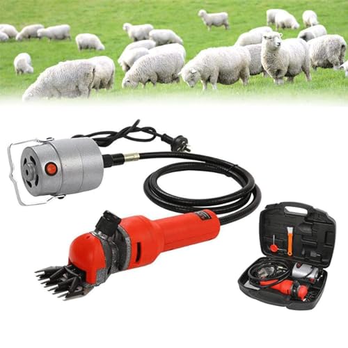 Tondeuse électrique de mouton 1000W rouge avec son kit de tonte complet pour bétail