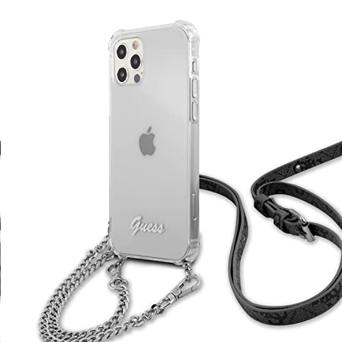 Guess Schutzhülle mit Kette Silber 4G, Kette und Script für iPhone 12 Pro...
