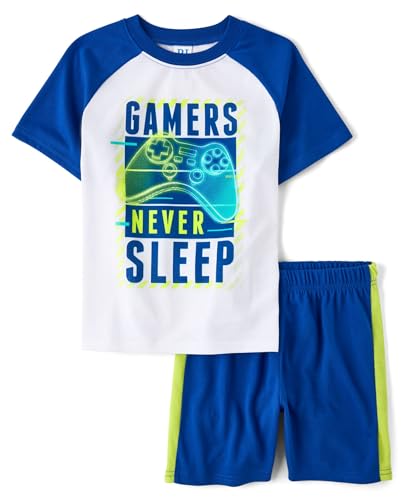 The Children's Place Boys Sleeve Top and Shorts,2 Piece Pajama Set