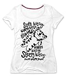 Normale Passform Soft Kitty, Warm Kitty, Little Ball of Fur. Happy Kitty, Sleepy Kitty, Purr Purr Purr. Frauen Rundhals T-Shirt Large