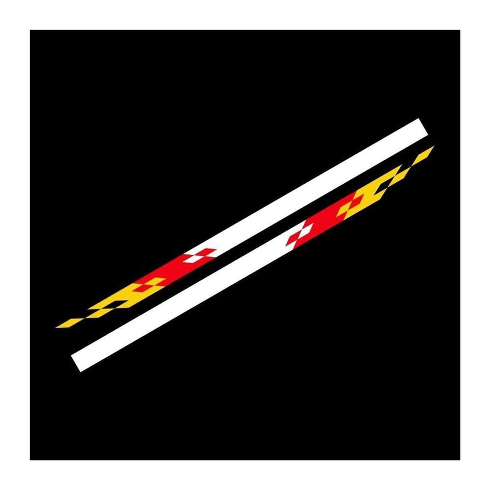 Car Stickers Side Door Exterior Vinyl Decals Auto Vehicle Body Decoration(White Red Yellow)