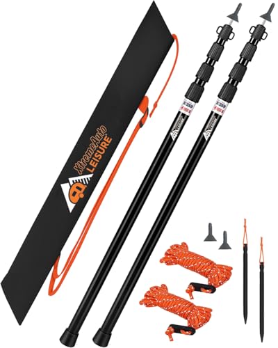 Poteaux de tente réglables 90-230cm télescopiques pour auvent et abri