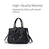 NICOLE & DORIS Handtaschen Damen Klein Elegante Damen Schultertaschen PU Leder Designer Umhängetasche Blumenhandtasche Schwarz #2