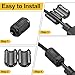 uxcell 25 Pcs Ferrite Filter Ring Core RFI EMI Noise Suppression Cable Clip ID 3/5/7/9/13mm 0.12/0.2/0.28/0.35/0.51Inch Regular Styles for Electronic Devices, Industry, Black