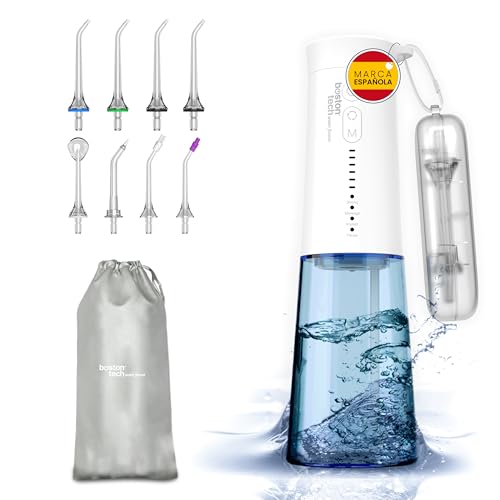 Aquapik® One Irrigador Dental | Elimina la Placa + Recomendado por dentistas + Cuida tus Implantes y Ortodoncia | Irrigador Bucal con 8 Boquillas + 6 Niveles de Presión + 250 ml (Ultra care One)
