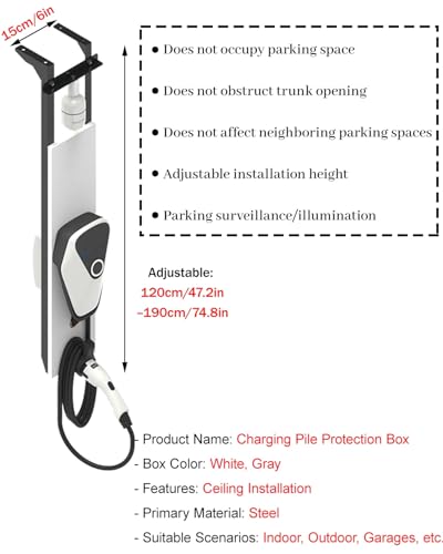 Borne de recharge et support de câble de recharge Tesla pour plafond suspendu gris - 6